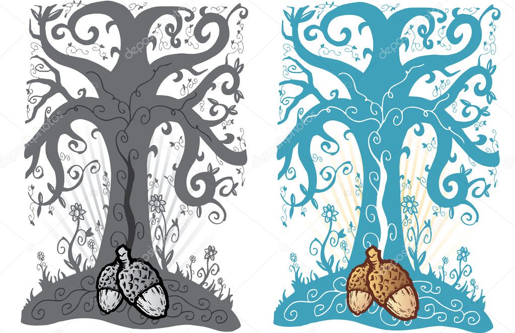 tree of life tattoo. Acorn and tree of life tattoo