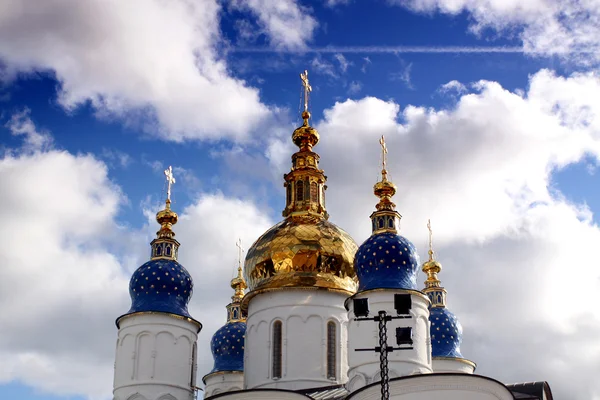 Cathedral domes against sky and clouds