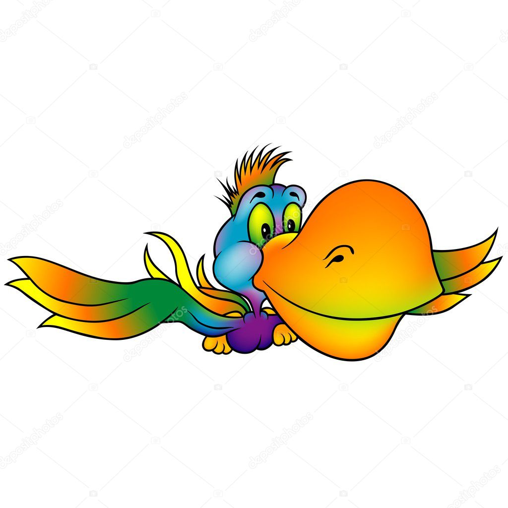 Flying Parrot Cartoon