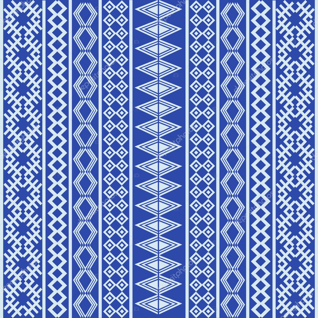 Ethnic Print In Light Blue