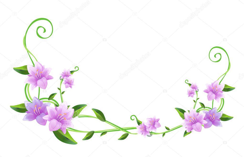 Flower Vine Stencil