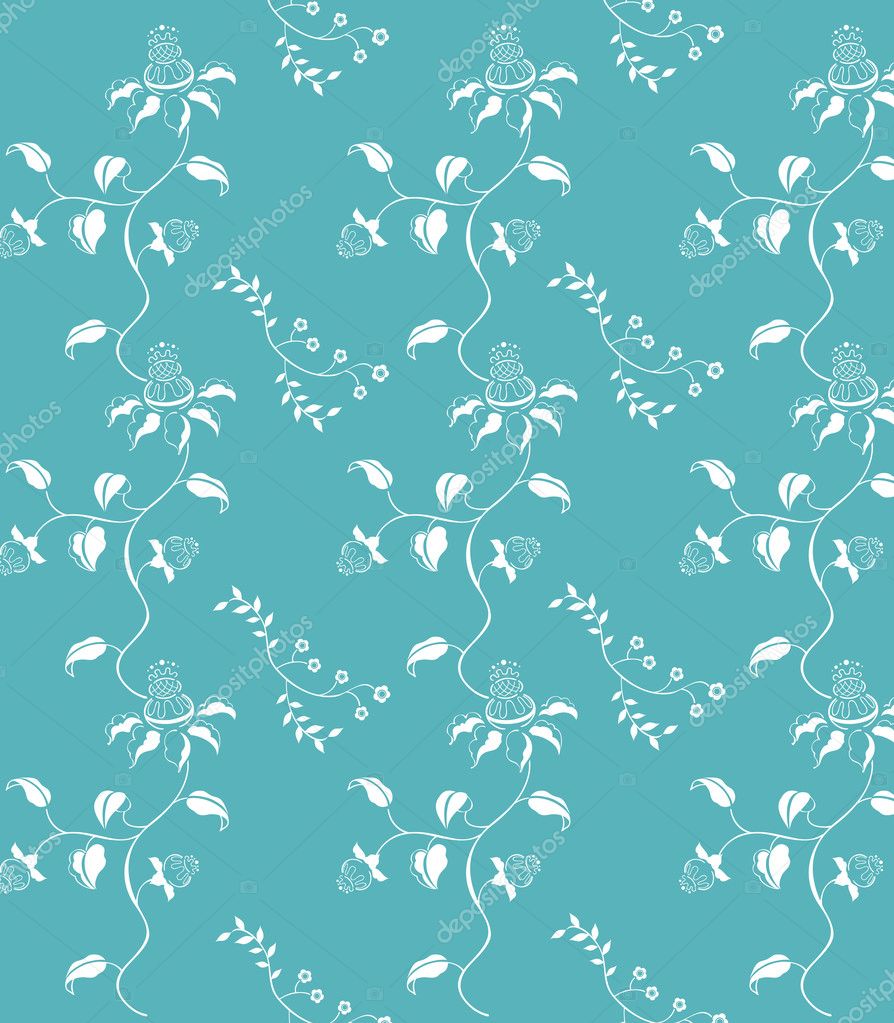 Blue Damask Background