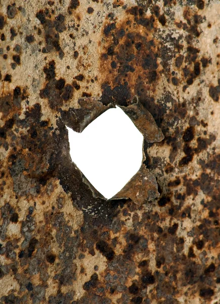 Metal with hole