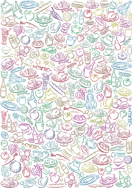 Background food symbols