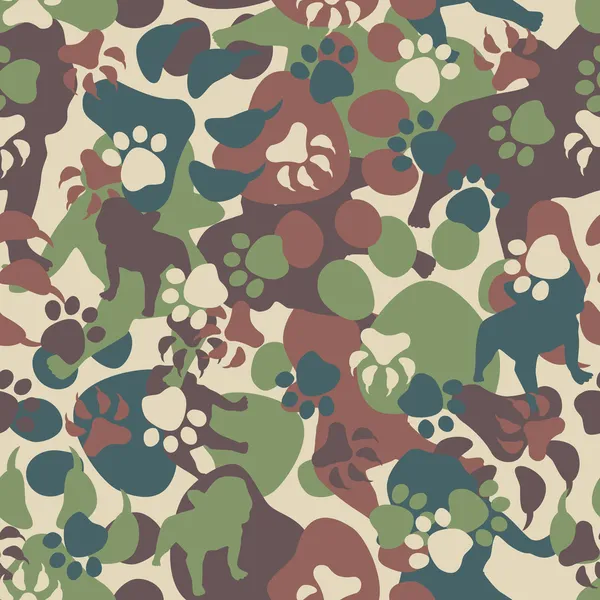 Seamless Dog Camouflage Pattern