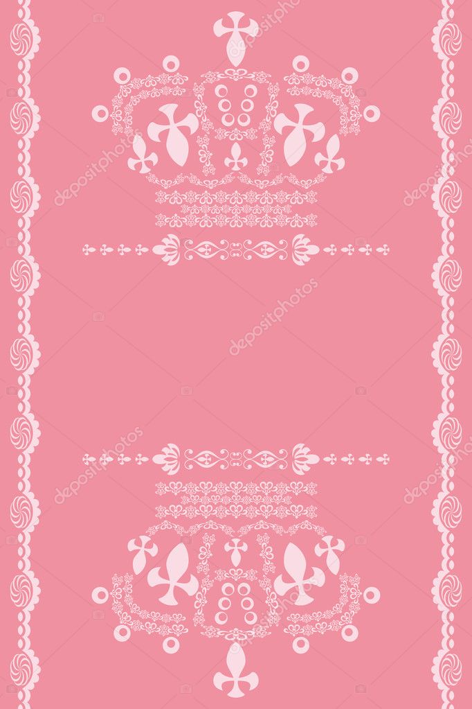 Abstract pink crown background. — Stock Vector © yo-ichi #3557334