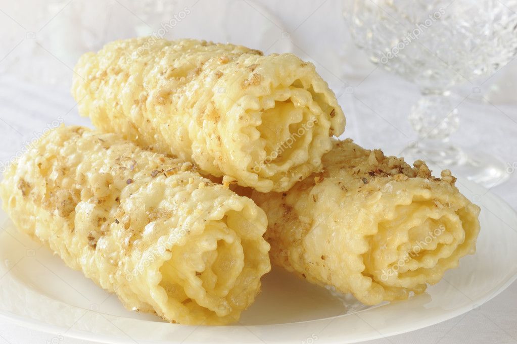Diples (honey rolls) greek dessert — Stock Photo © LavraG 3016446