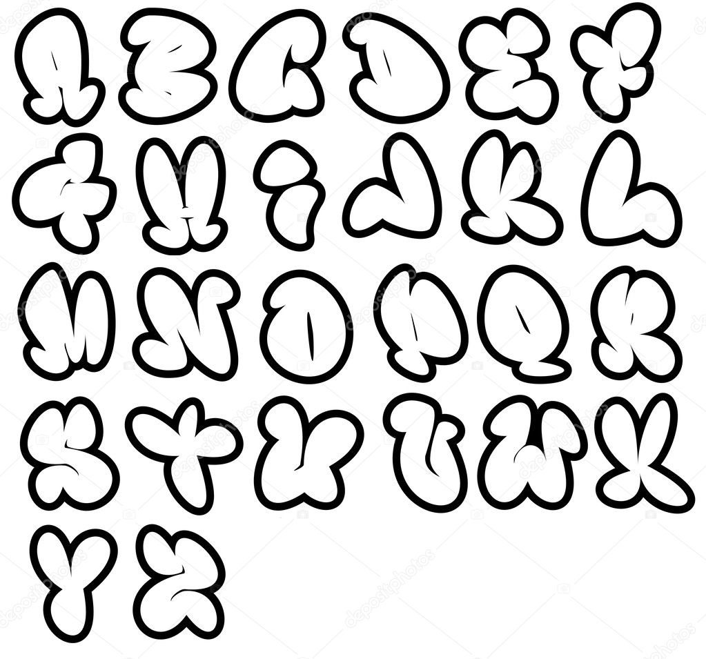 graffiti font alphabet