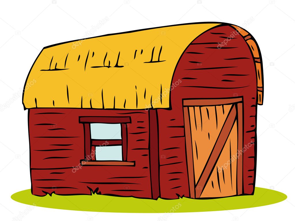 cartoon barn house