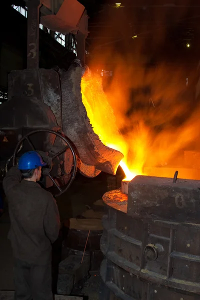 Molten hot steel