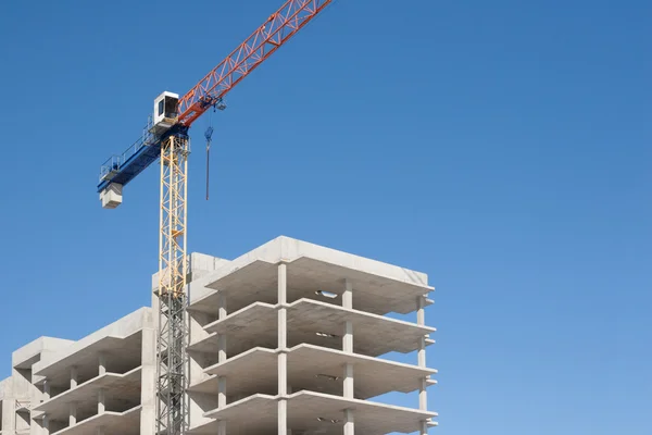 Construction with crane