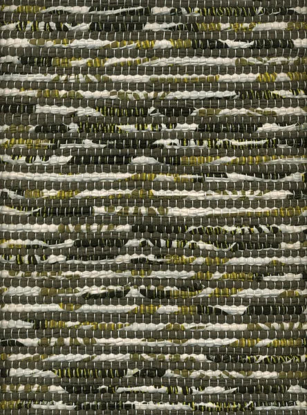 Green hand woven rug, detail