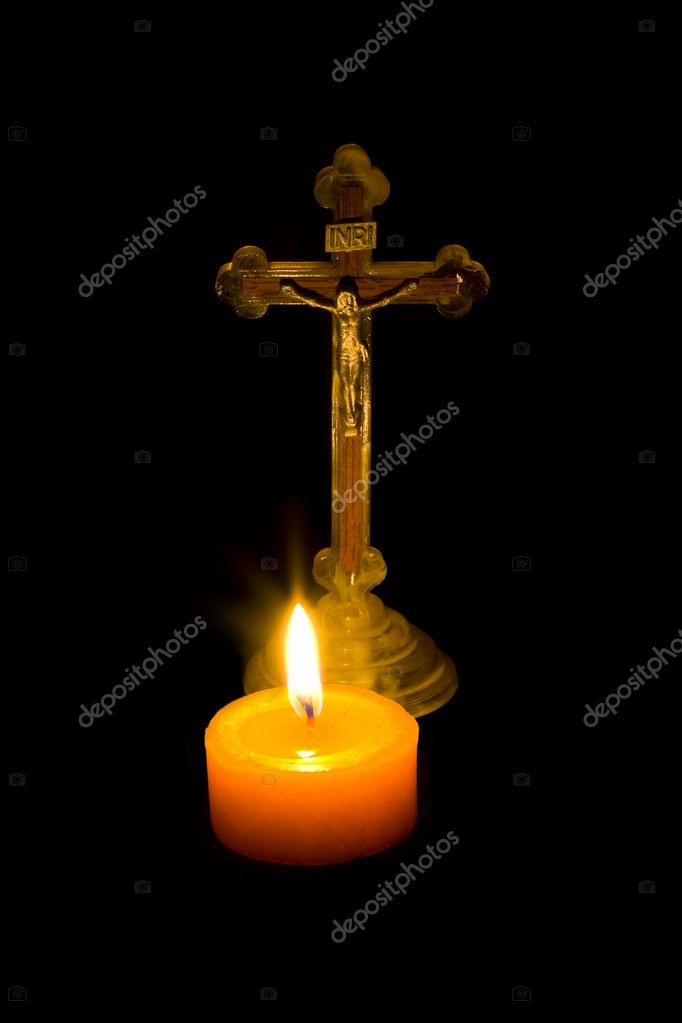 Candle With Cross