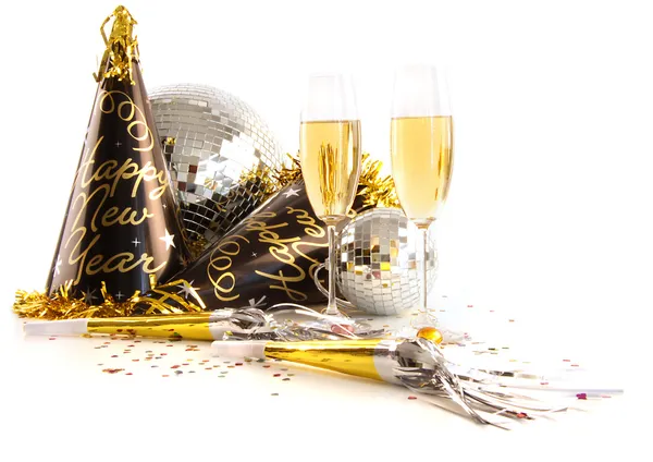 festive champagne glasses