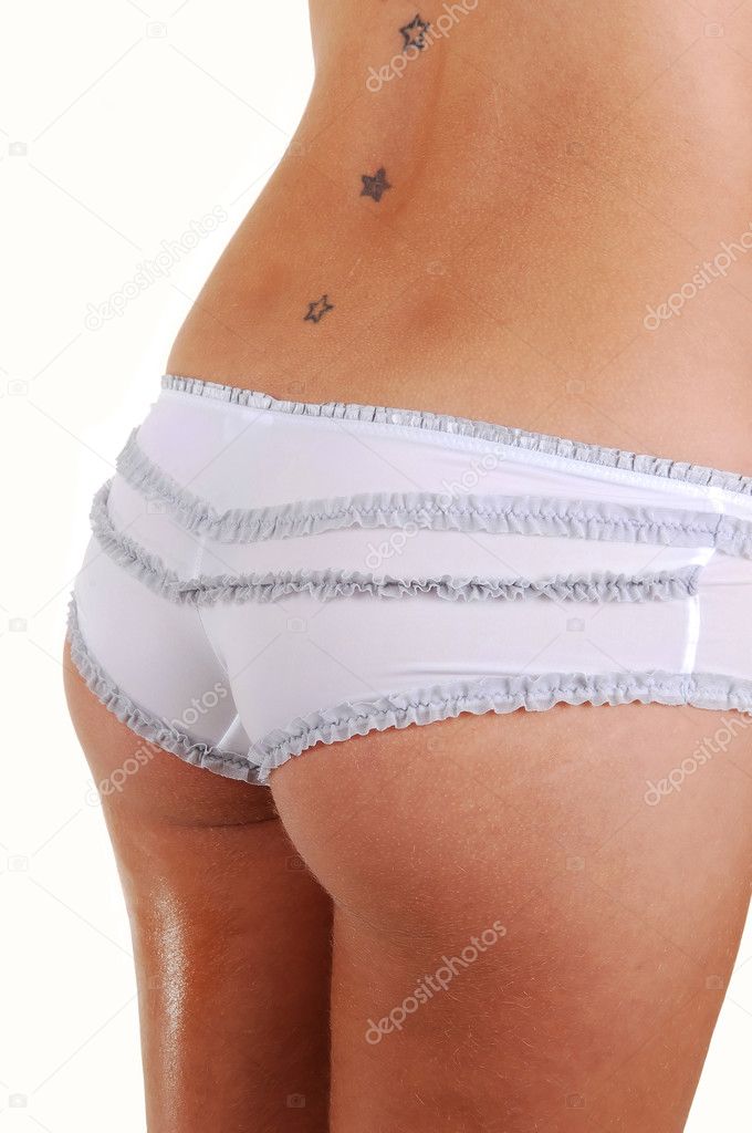 Women's butt in nice panties.