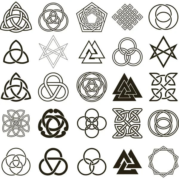 Set of symbols icons vector Tattoo design set by Alvaro Cabrera Jim nez 