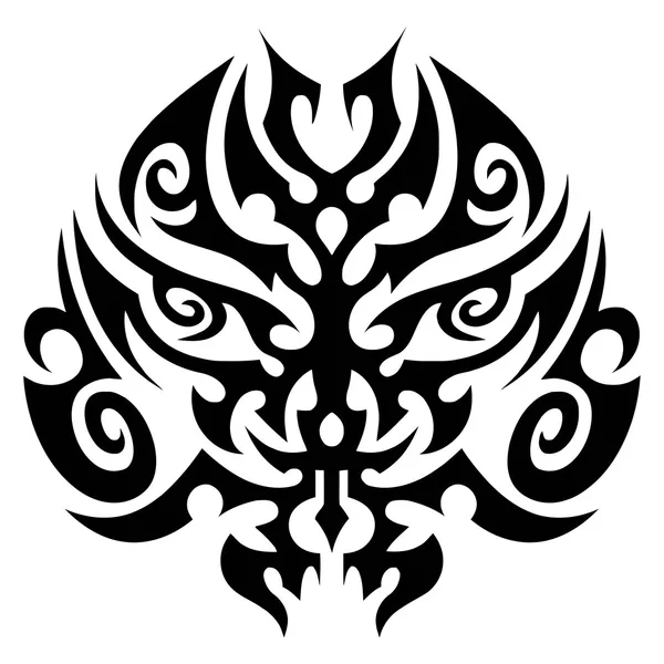 Tribal tattoo face vector by NATALYA ZAGREBELINA Stock Vector