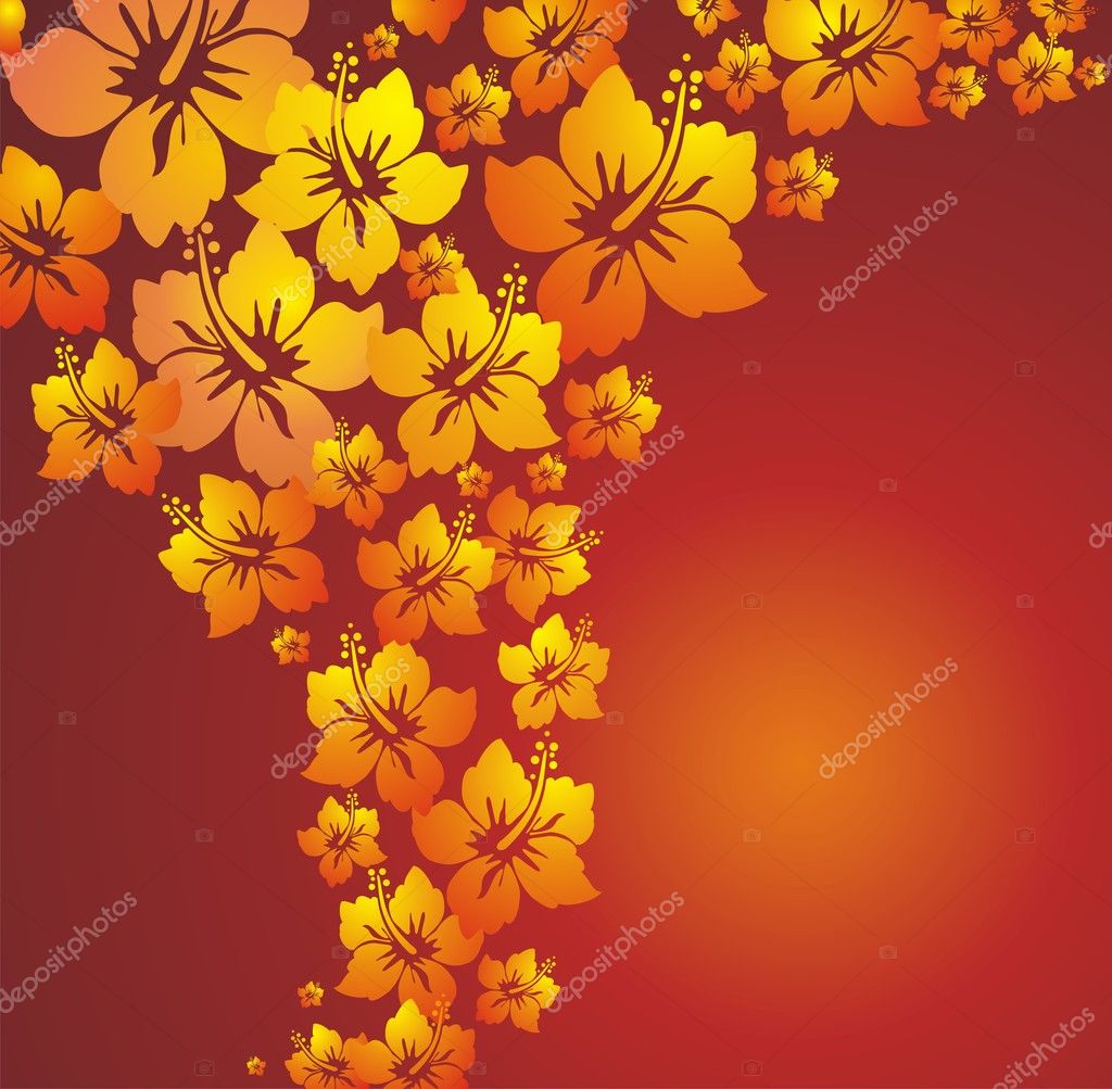 Hibiscus Floral background