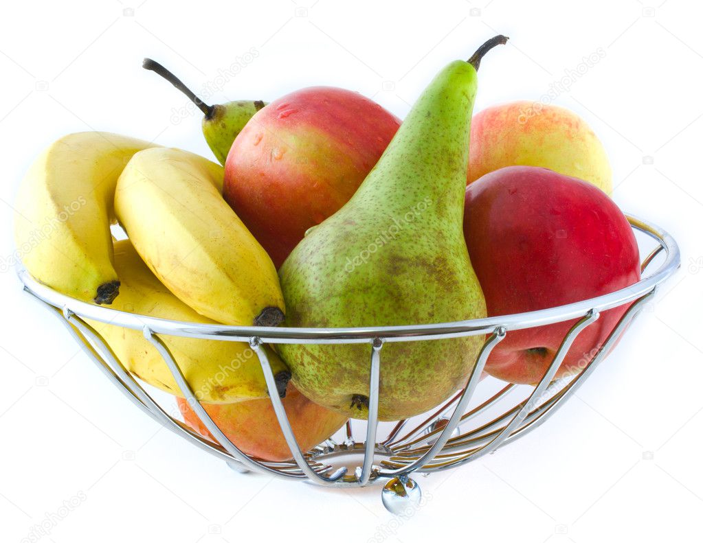 фрукты в вазе 
