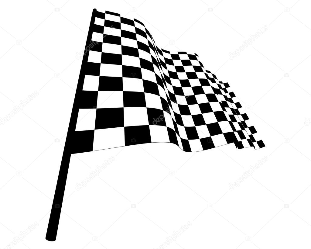 Waving Race Flag