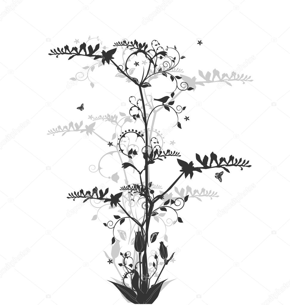  Floral design with freesia and roses — Stock Illustration 3422455