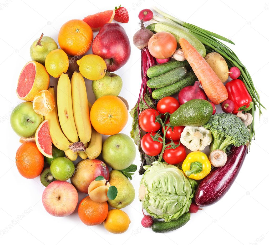 Fruits White Background