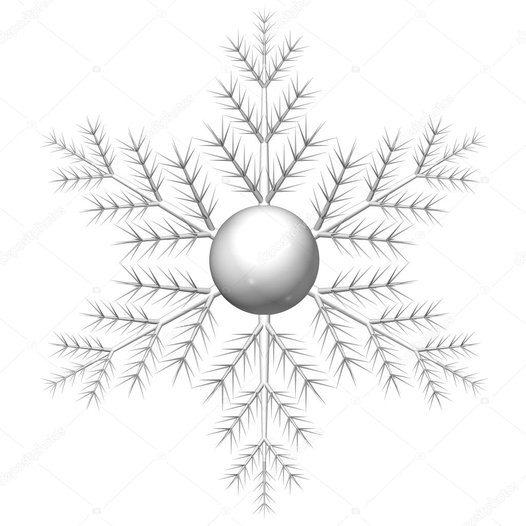 Snowflake White Background