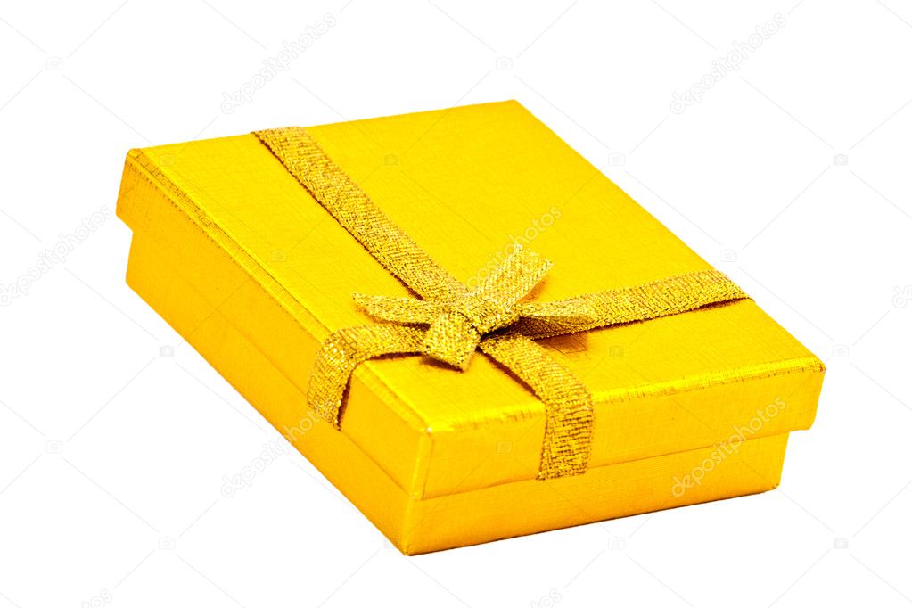 Attractive yellow gift box — Stock Photo © iraterekh 3638499