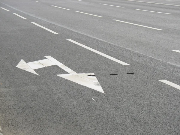 Road markings arrow