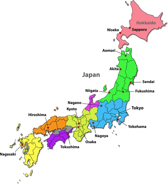 Japan vector map by Dmytro