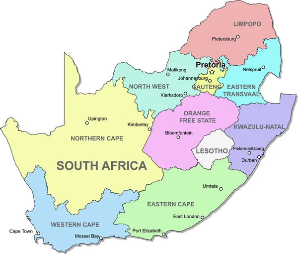Vector South Africa map