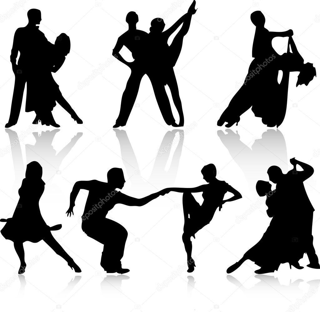 Vector Dancing Couples — Stock Vector © Dylanbz 3608265