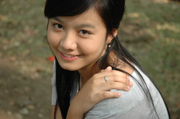 Young lady with nice smile expression