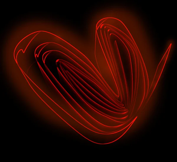 Heated twisted wire red heart