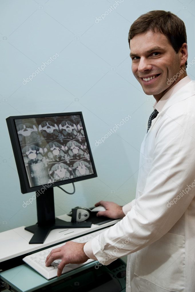 Male radiologist at work Male radiologist at work