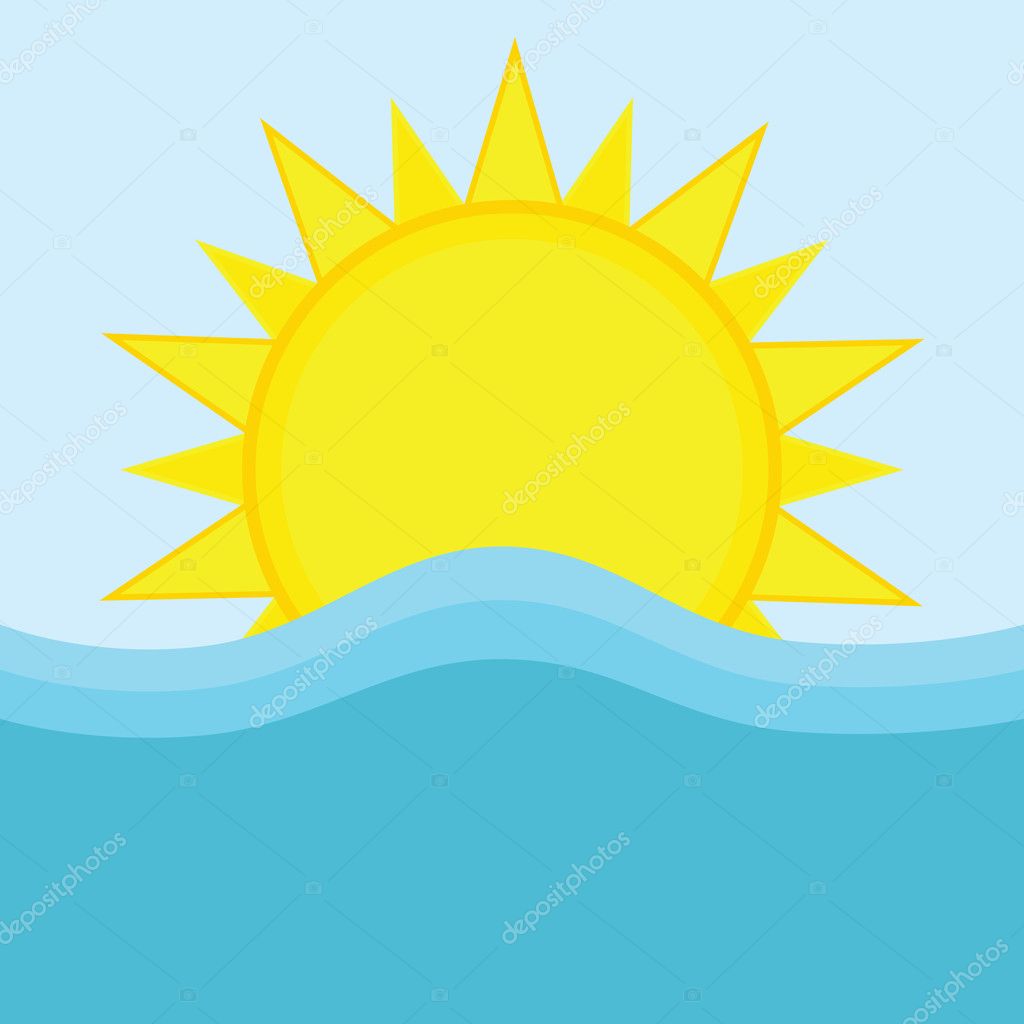 Sol Y Mar Vector De Stock Bruno1998 3757770