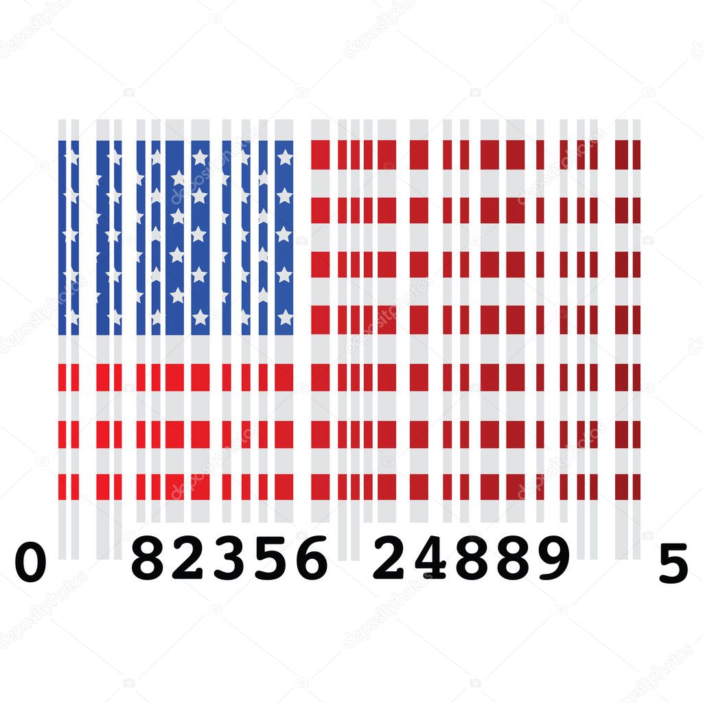 Us Flag Barcode