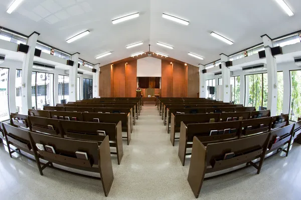 Inside church building