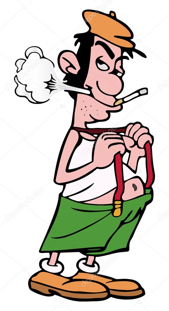 Smoking Man Cartoon