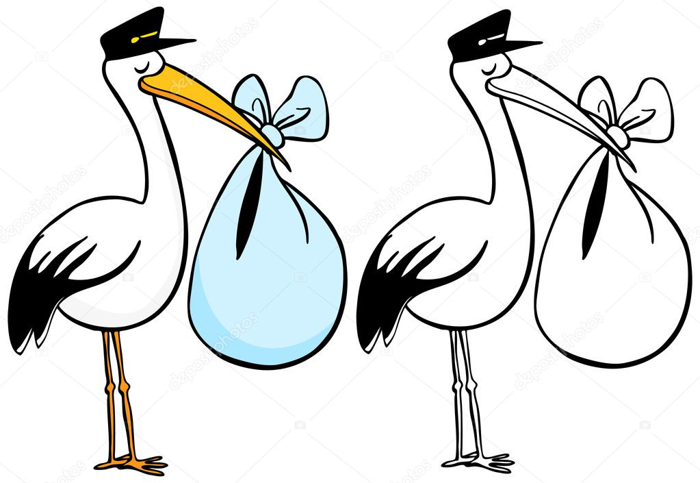 delivery stork clipart - photo #19