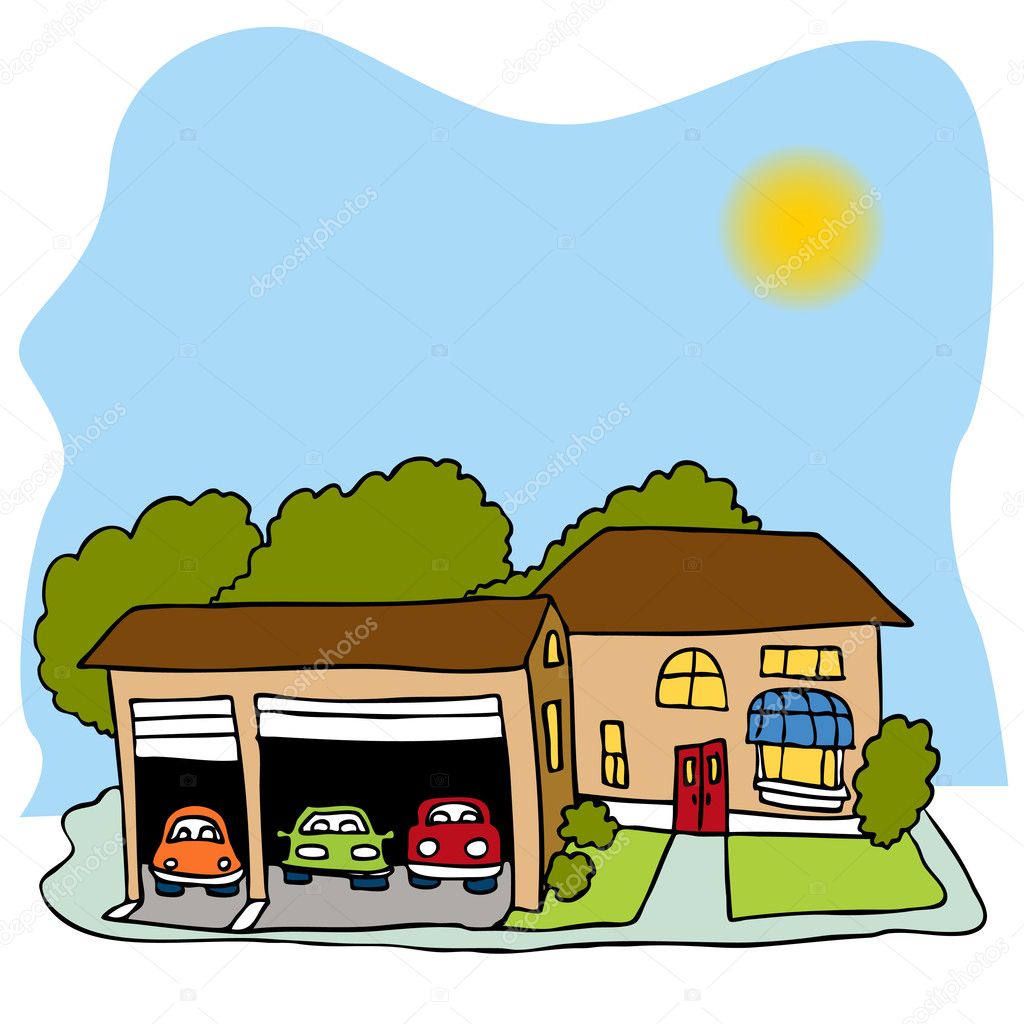 house with garage clipart - photo #15