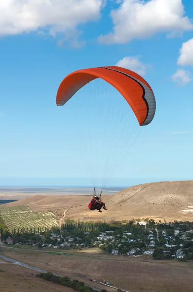 Tandem paragliding — Stock fotografie