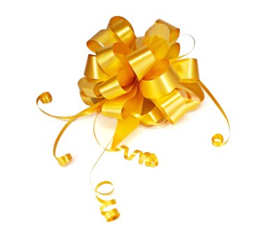 Gold ribbon bow clipart