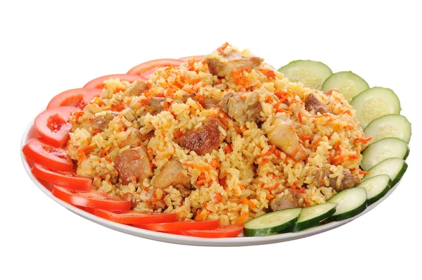 Rice with meat — Stock Photo, Image