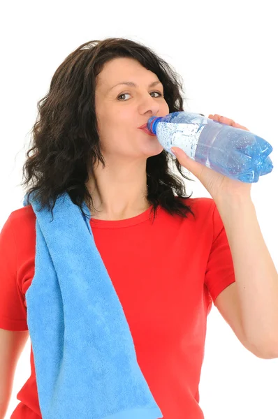 Frau mit Wasser — Stockfoto
