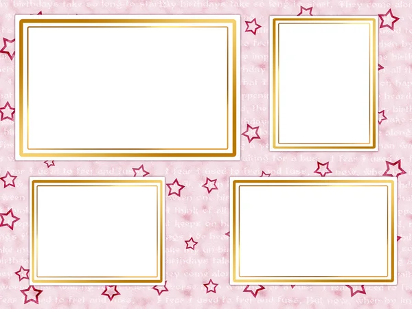Pink frame for photos — Stock Photo, Image