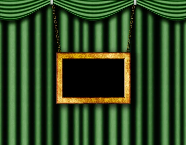 Picture frame hanging on a chain — Stock Photo, Image