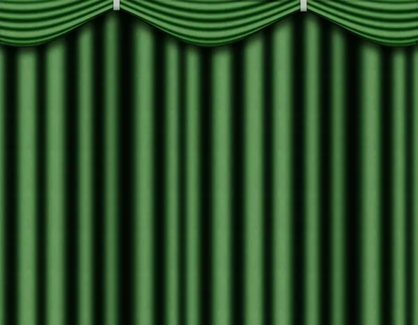 Zöld függöny Stock Kép