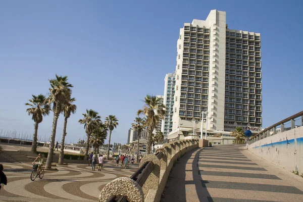 Tel Aviv view to Mediterranean seashore.Israel — Stock Photo, Image