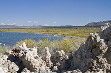 Mono Lake in Sierra Nevada mountains clipart